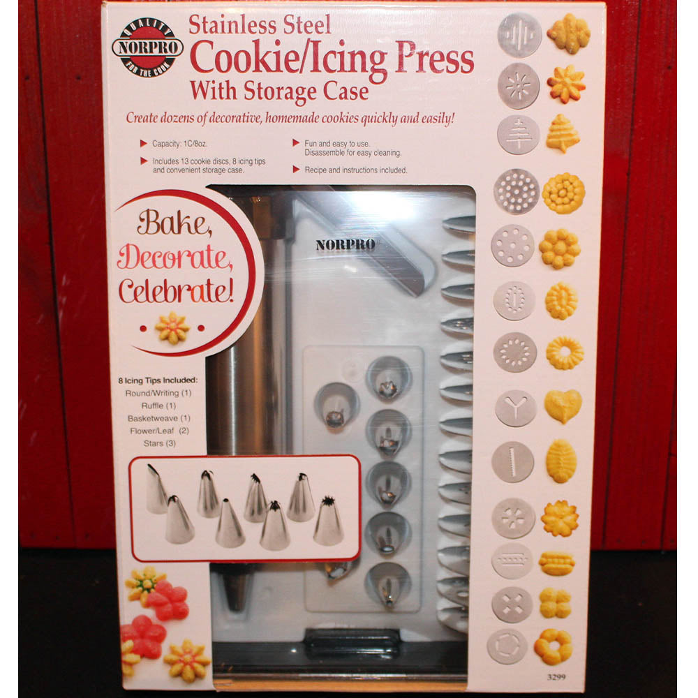 Stainless Steel Cookie Press with Storage Case