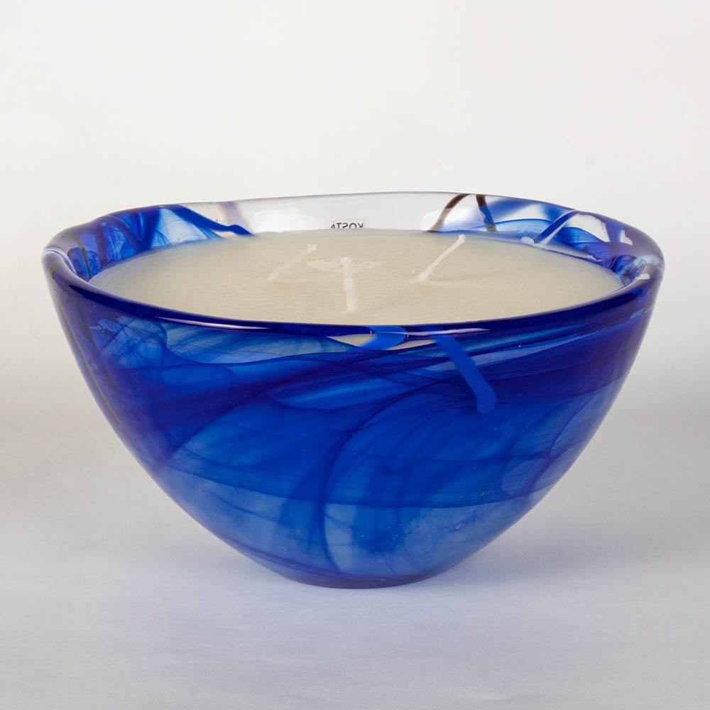Kosta Boda Blue Contrast Candle