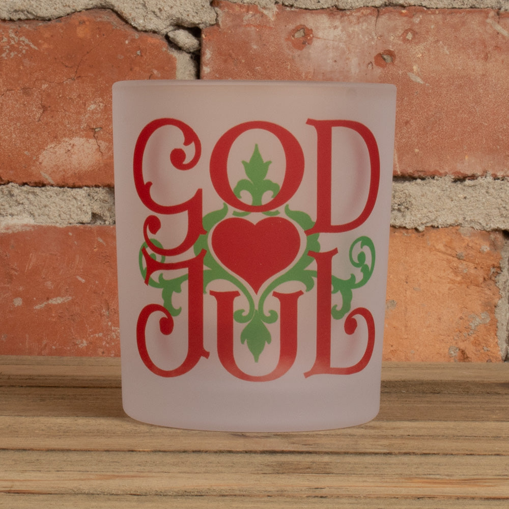 God Jul Scroll Candleholder