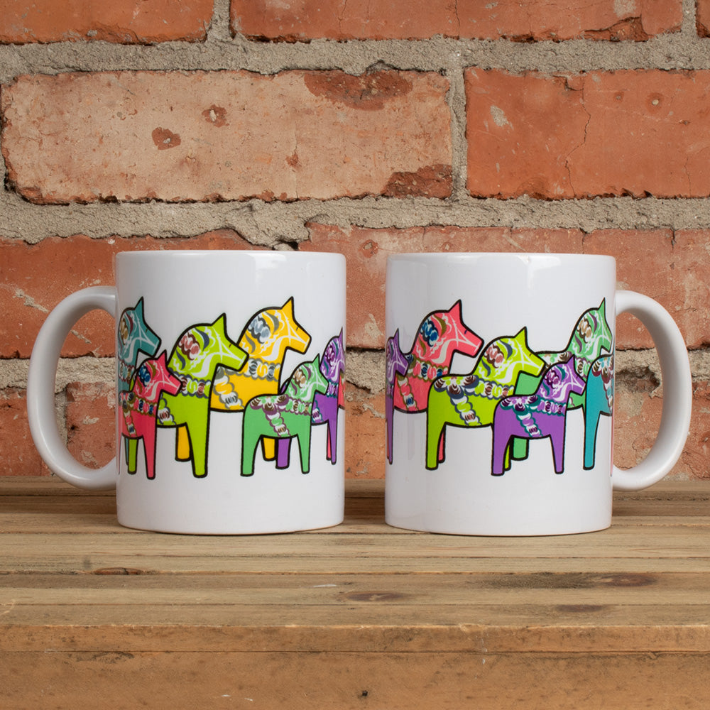 Bright Dala Horses Mug