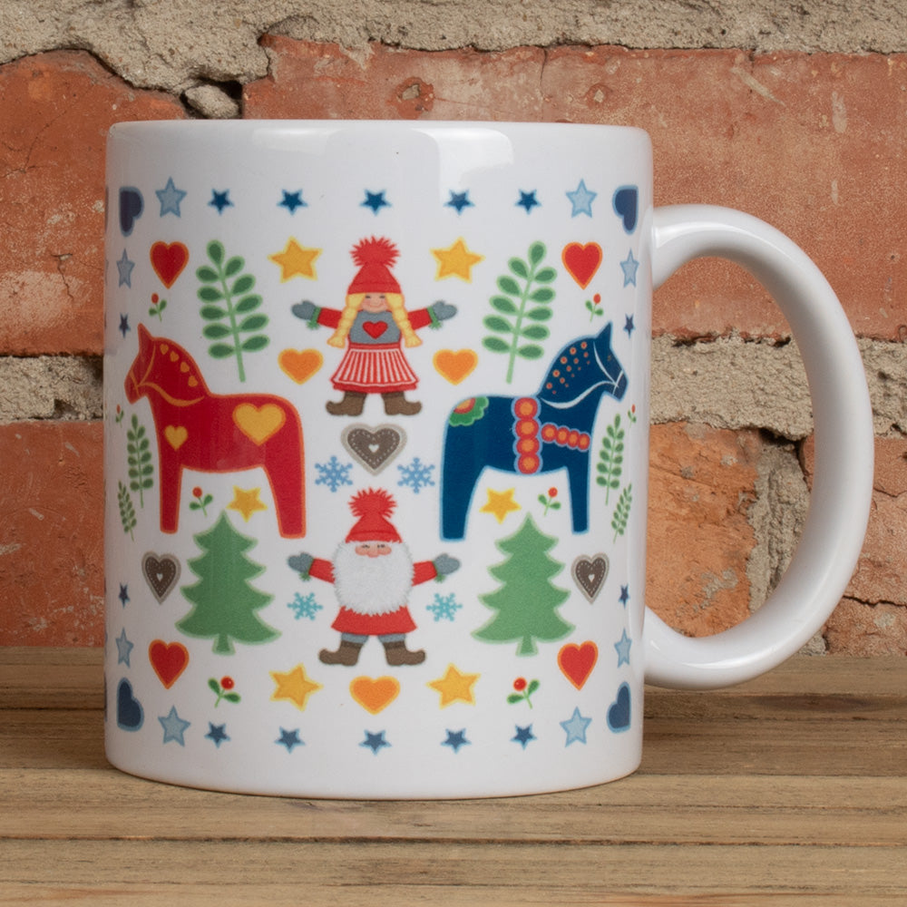 Dala Horses & Tomten Mug