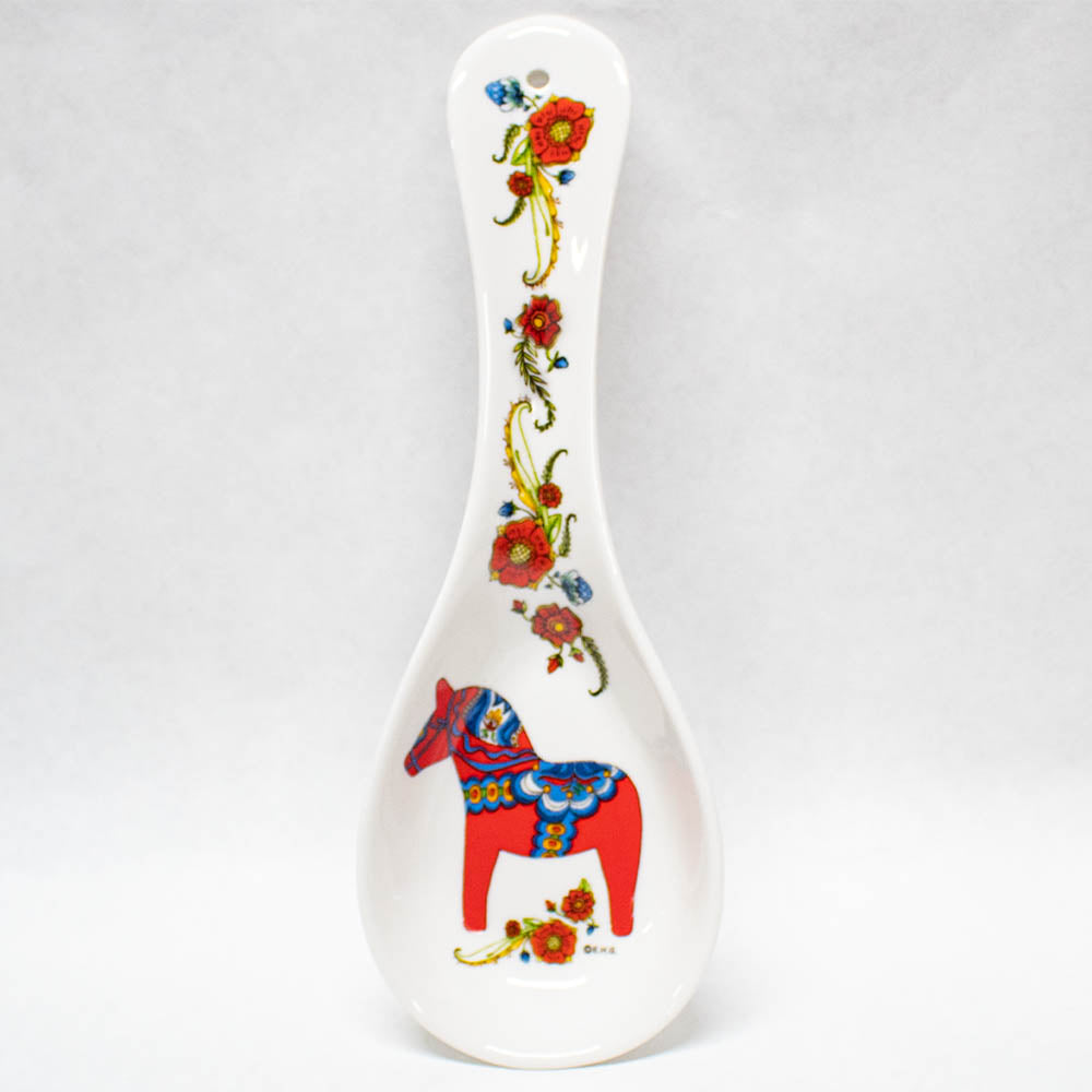 Ceramic Spoon Rest - Dala Horse