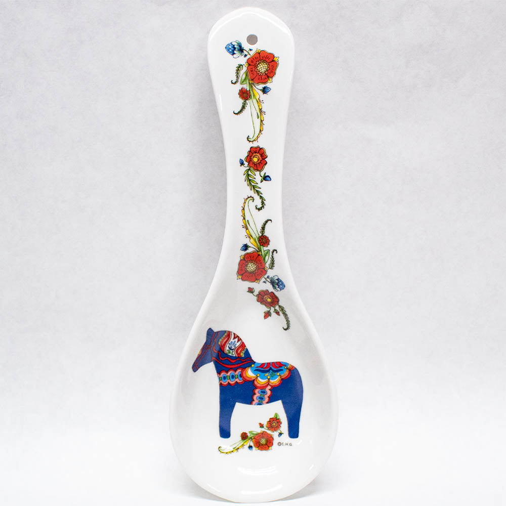 Ceramic Spoon Rest - Dala Horse