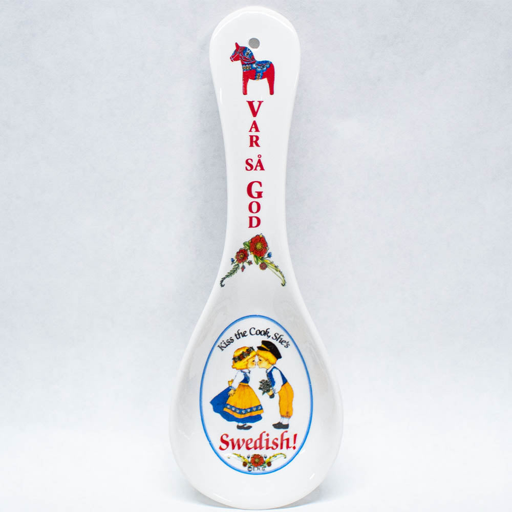 Ceramic Spoon Rest - Kiss the Cook!