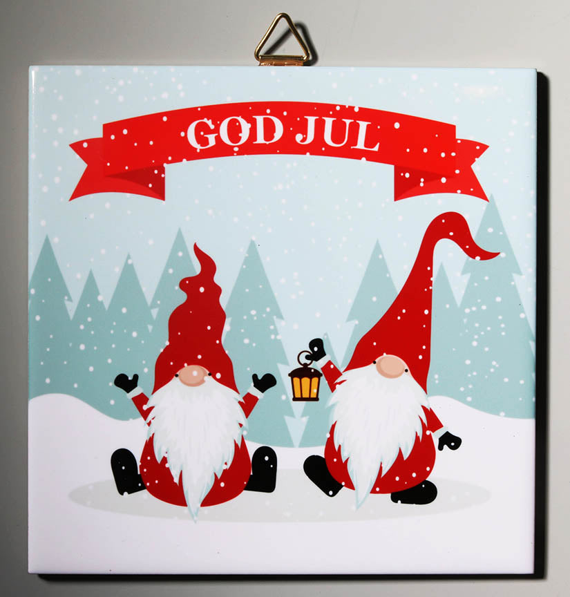 Tile - Two Tomtes & God Jul Banner