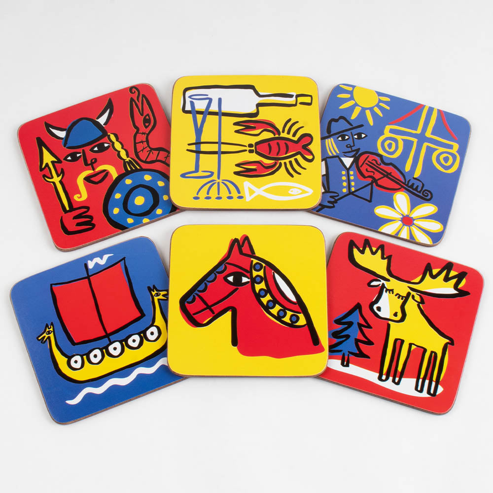 Coasters - "Swedish Tourist" (6 pack)