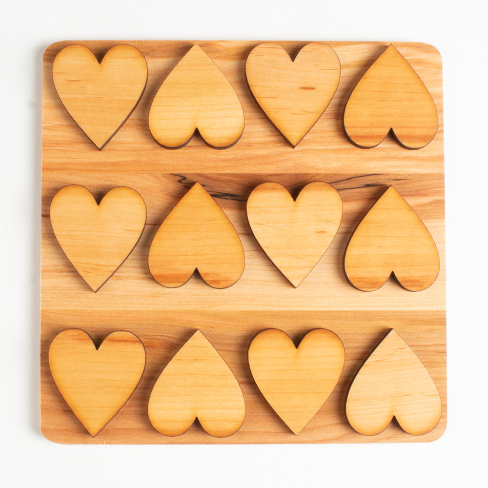 Wood Hearts Trivet
