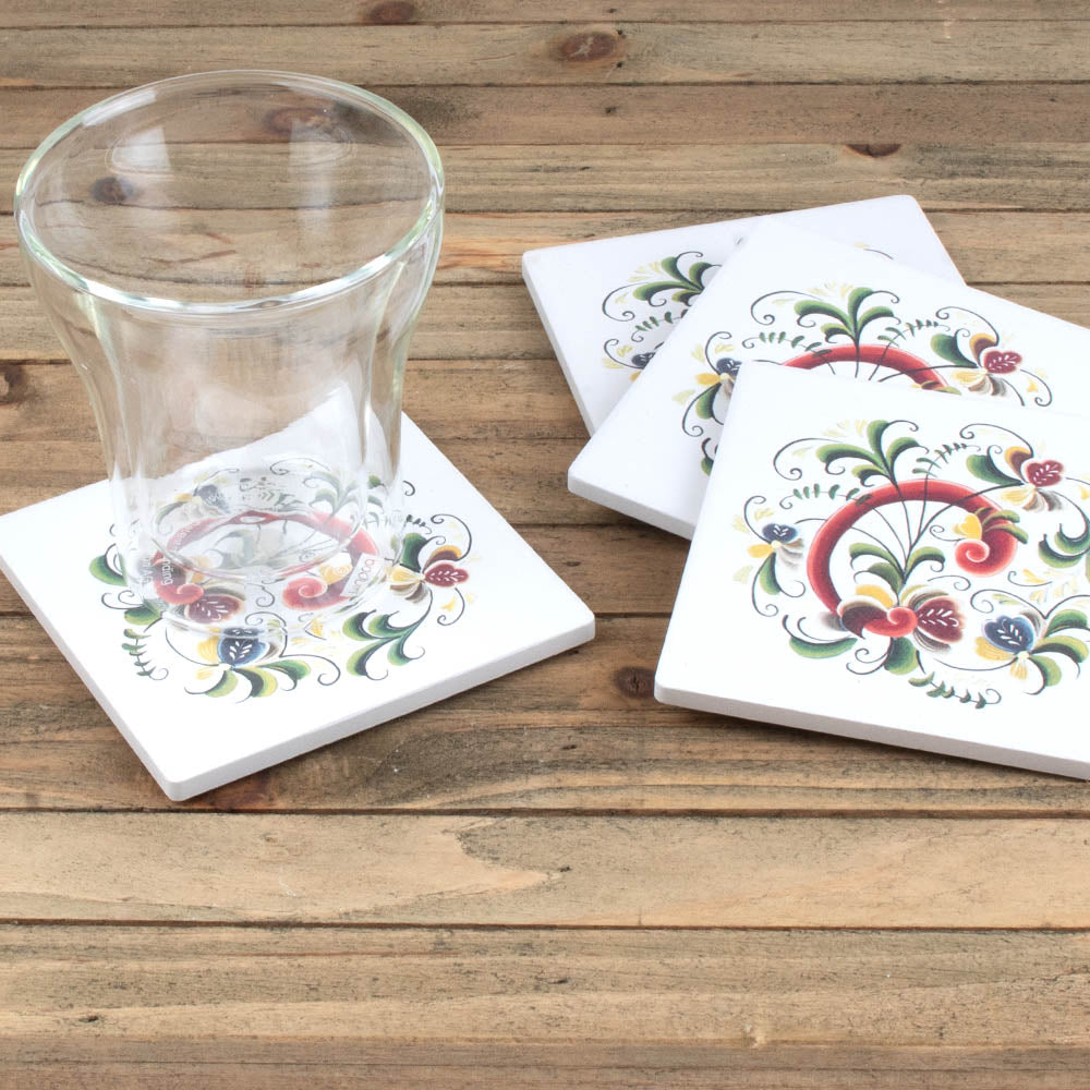 Rosemaling Coasters