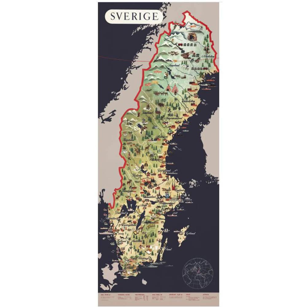 Sweden Map Poster