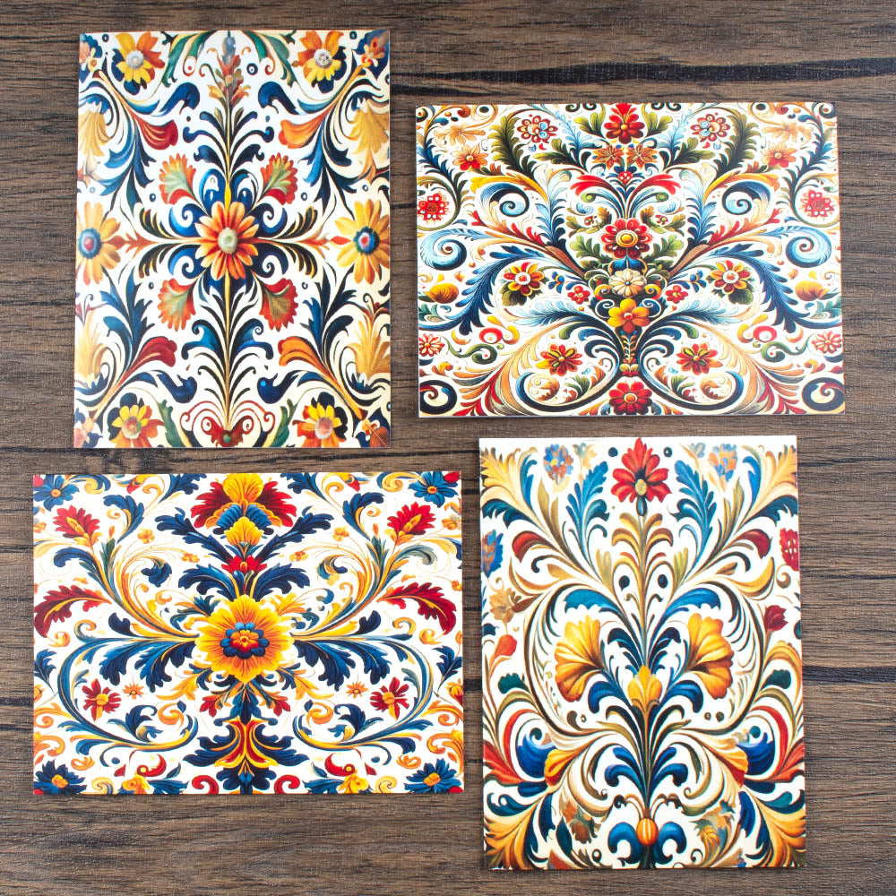 Vintage Rosemaling Notecards