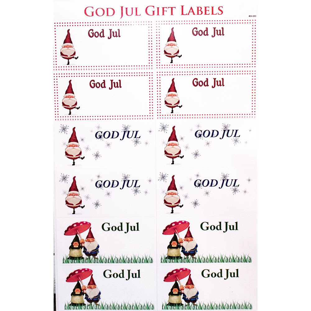 Tomte God Jul Gift Tags