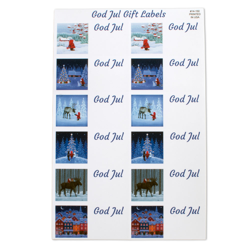 God Jul Variety Gift Labels