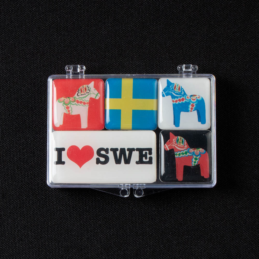 Swedish Magnets in Case - Set of 5