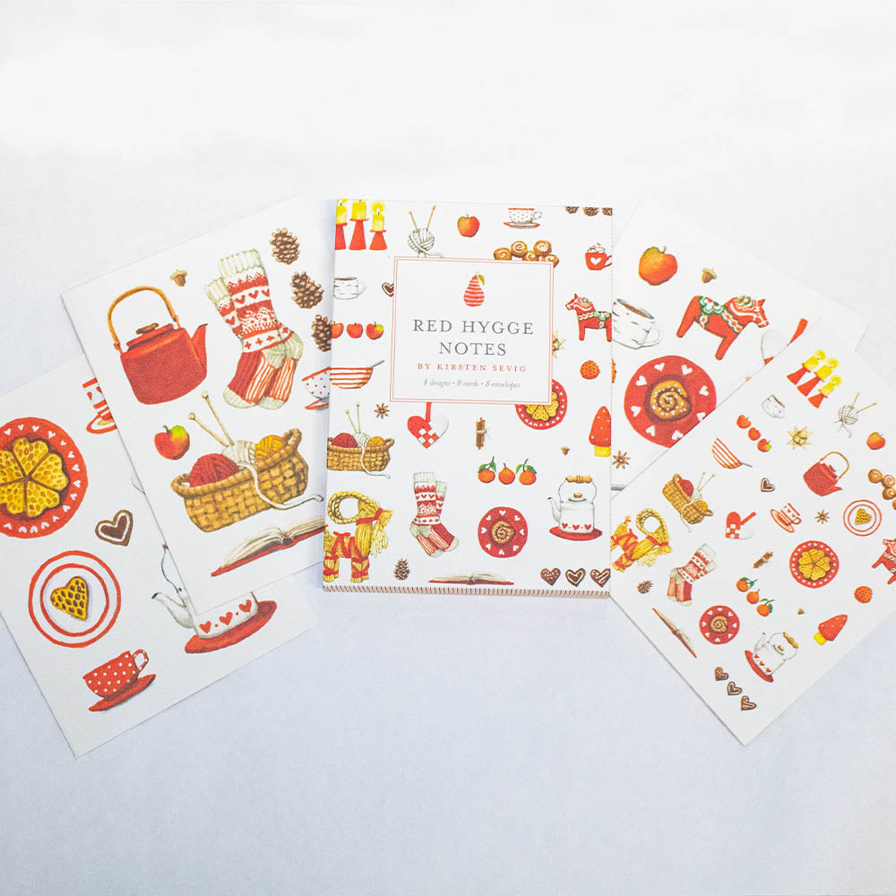 Notecards - Red Hygge Notes