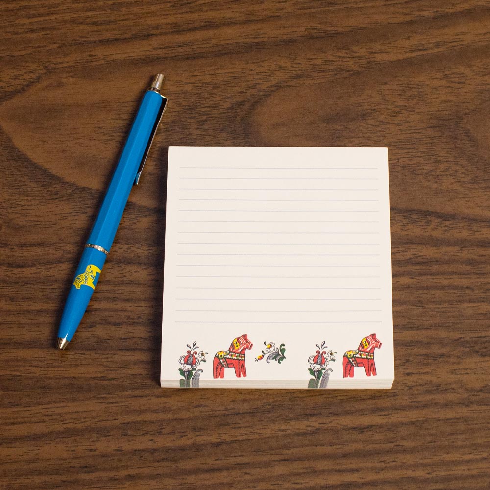 Notepad - Dala Horses w/Lines
