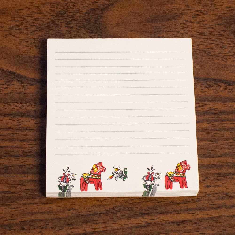Notepad - Dala Horses w/Lines