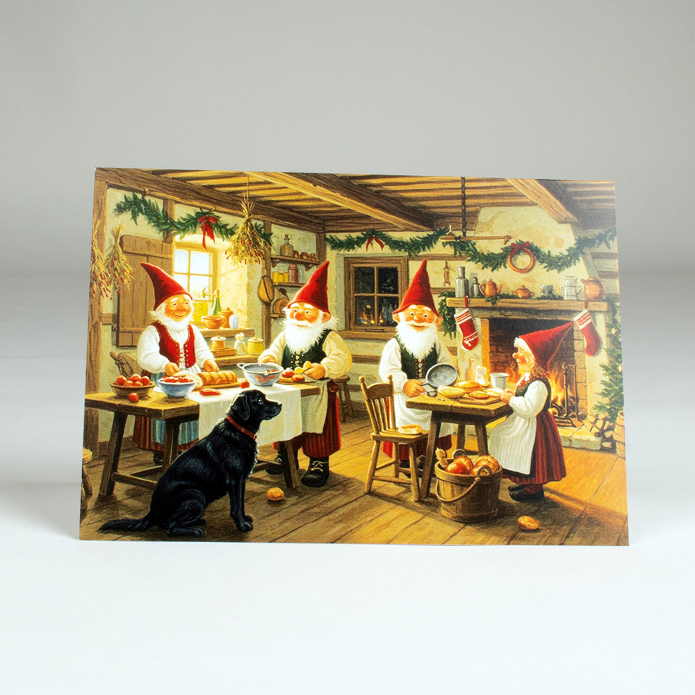 Christmas Cards - Tomtes Baking