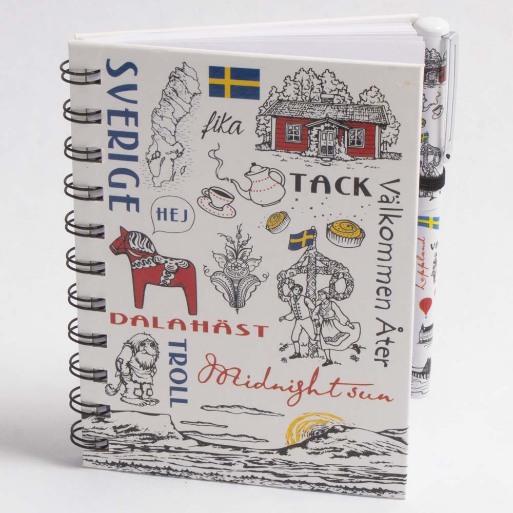 Notebook w/ Pen - Sweden Drawings