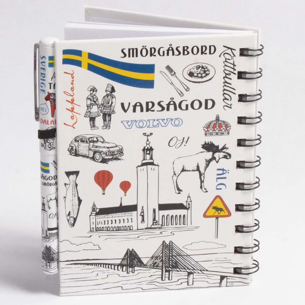 Notebook w/ Pen - Sweden Drawings