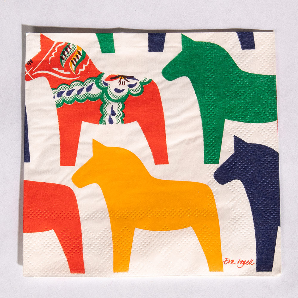 Coffee Napkin - Dala Horse Parade