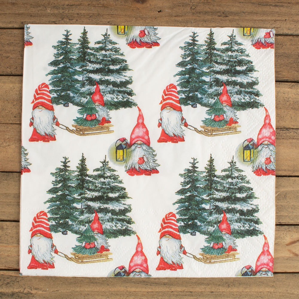 Lunch Napkins - Tomte in Forest