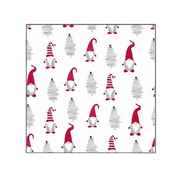 Lunch Napkin - Tomtar Tall Hat w/ Tree