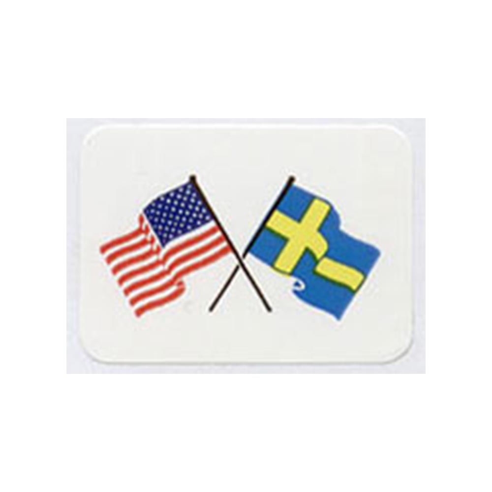USA + Sweden Flag Mini Stickers - 30/pack