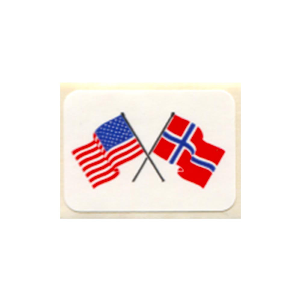USA + Norway Flag Mini Stickers