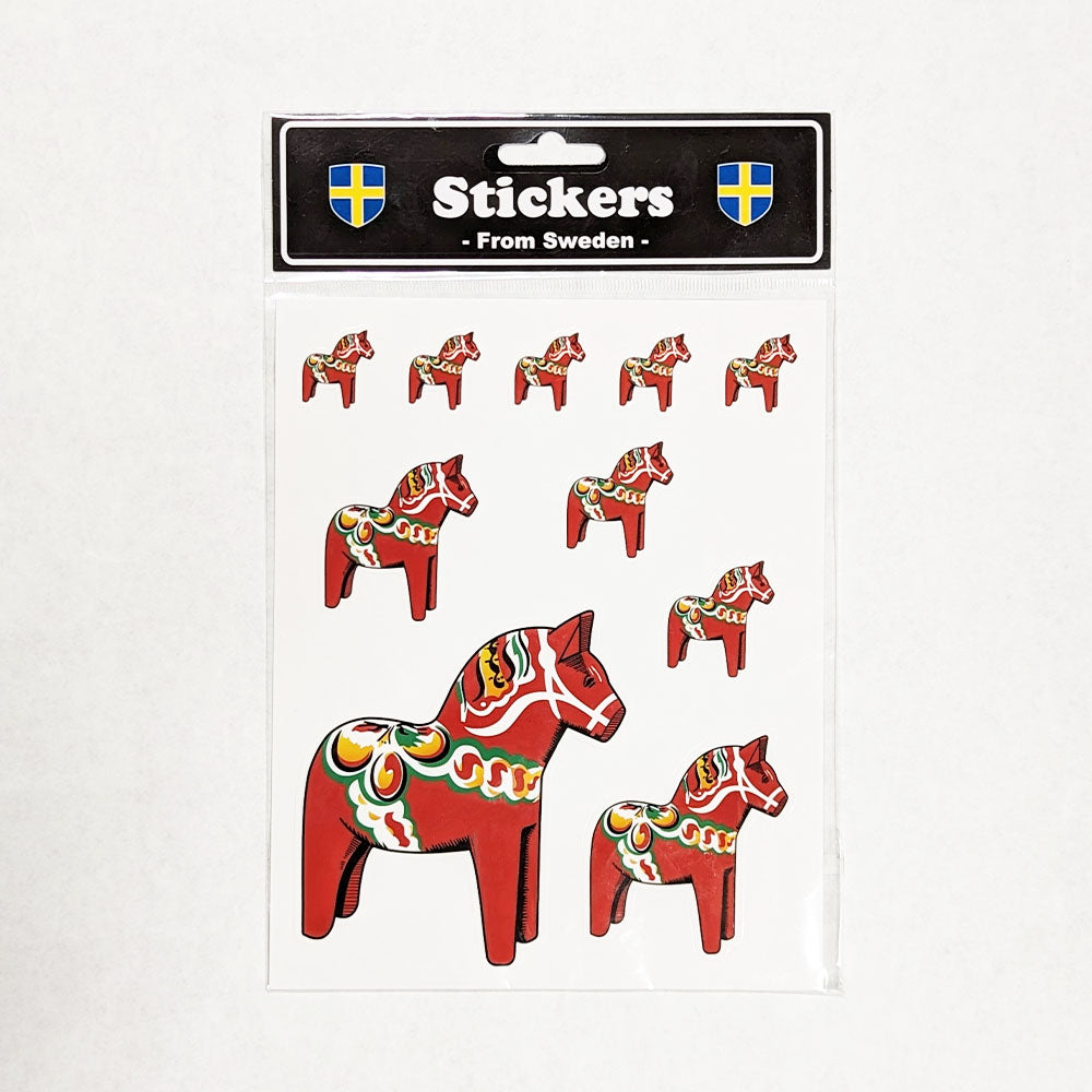 Dala Horse Stickers From Sweden (10 pc Multi Sizes)