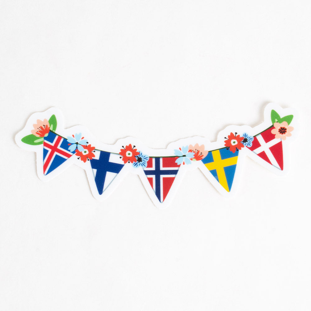 Nordic Flags Garland Sticker