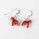 Dala Horse Earrings - Stone & Silver