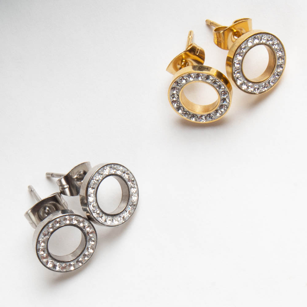 Crystal Circle Earrings