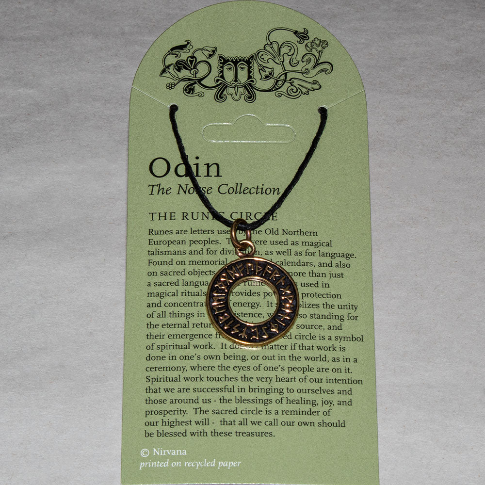 Runic Circle Bronze Necklace