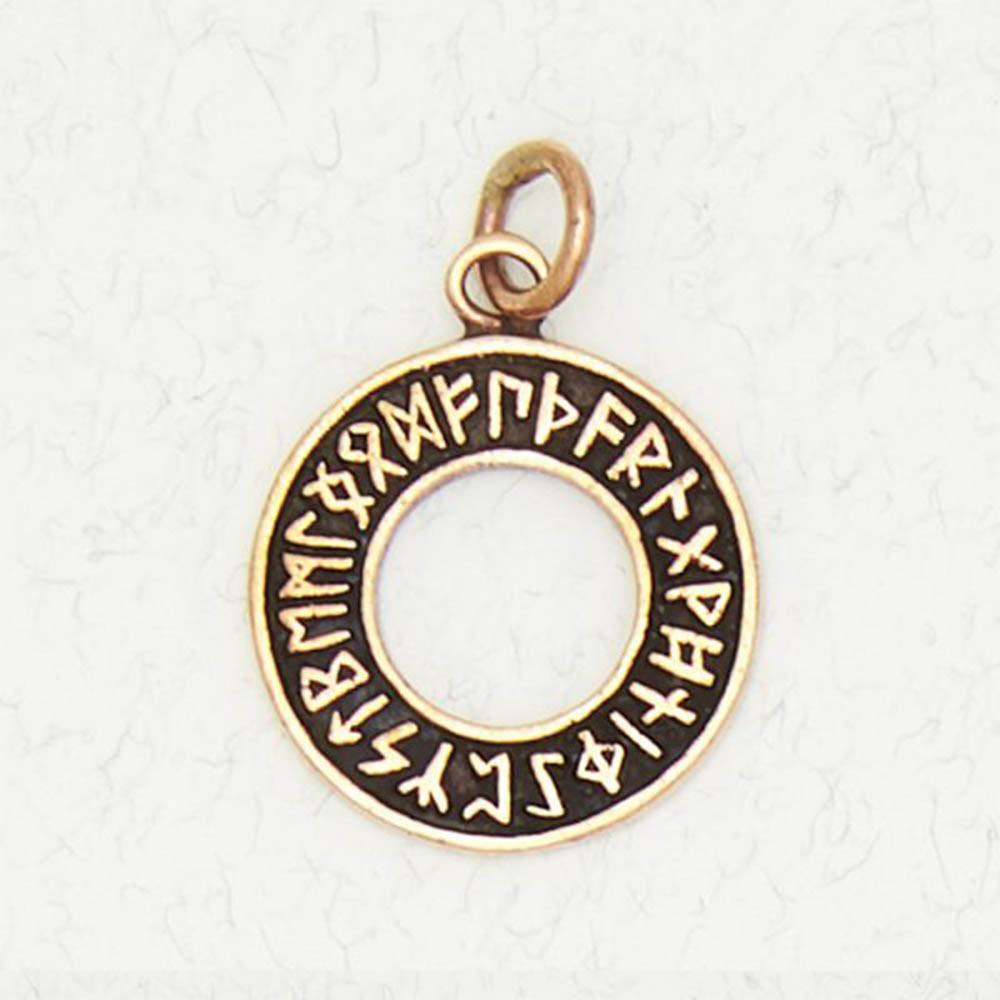 Runic Circle Bronze Necklace