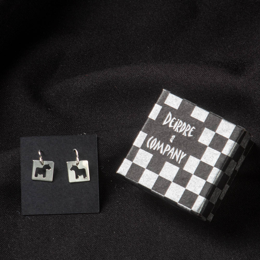 Dala Horse Cut-Out Earrings