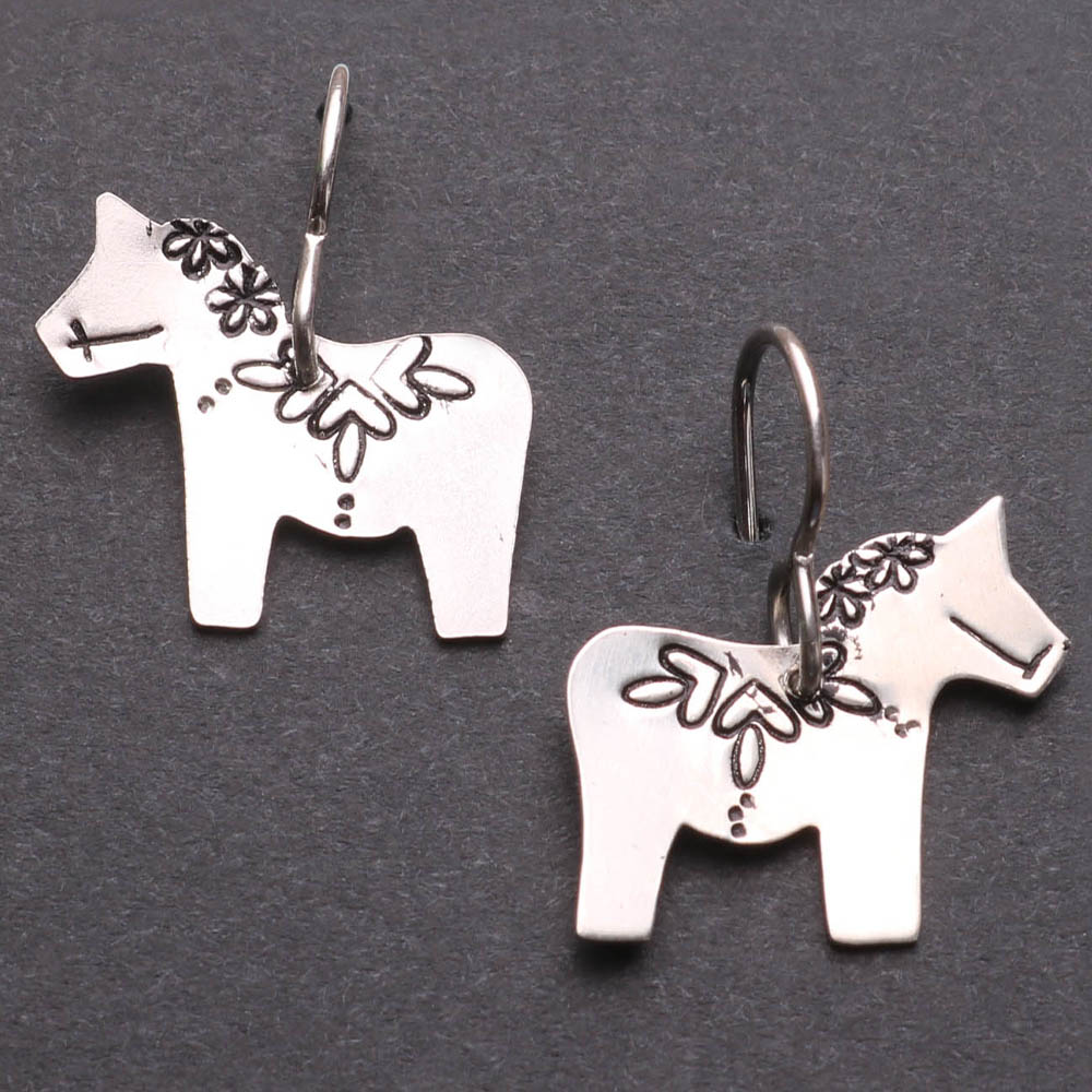 Dala Horse Sterling Silver Earrings