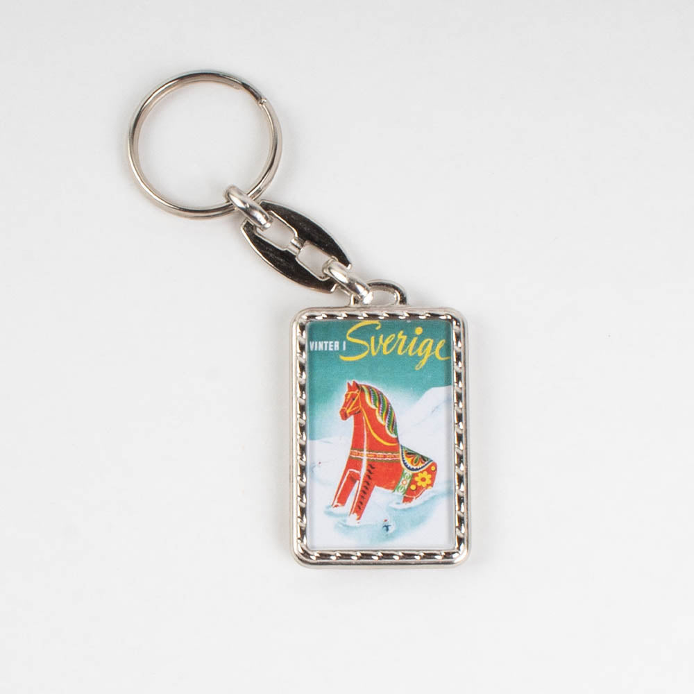 Keyring - Vintage Sweden Travel Poster