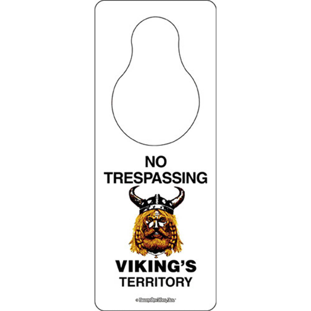 Viking Trespassing Door Hanger