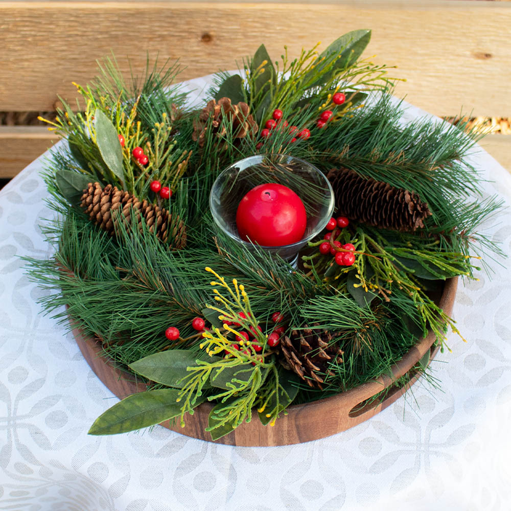 Rustic Pine & Berry Ring