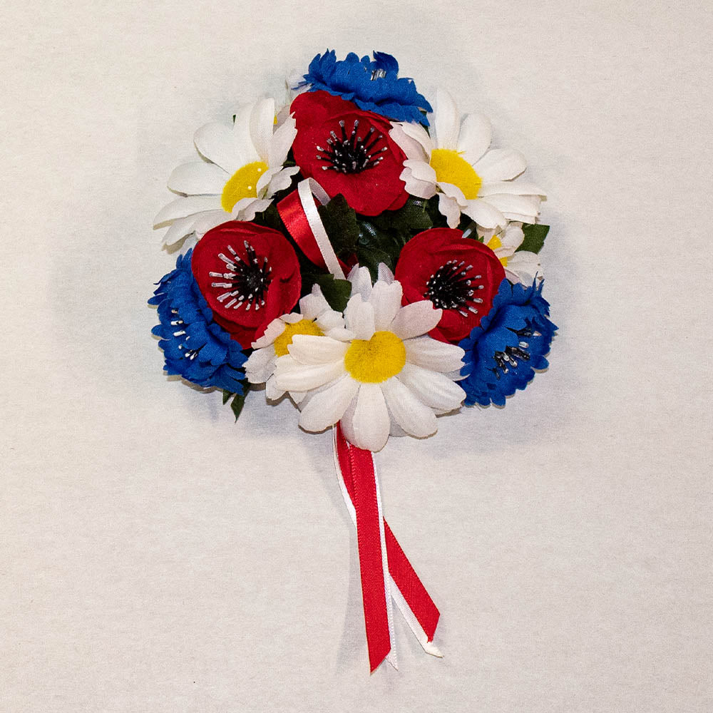 Candle Ring - Poppy & Daisy W/ Red Ribbon