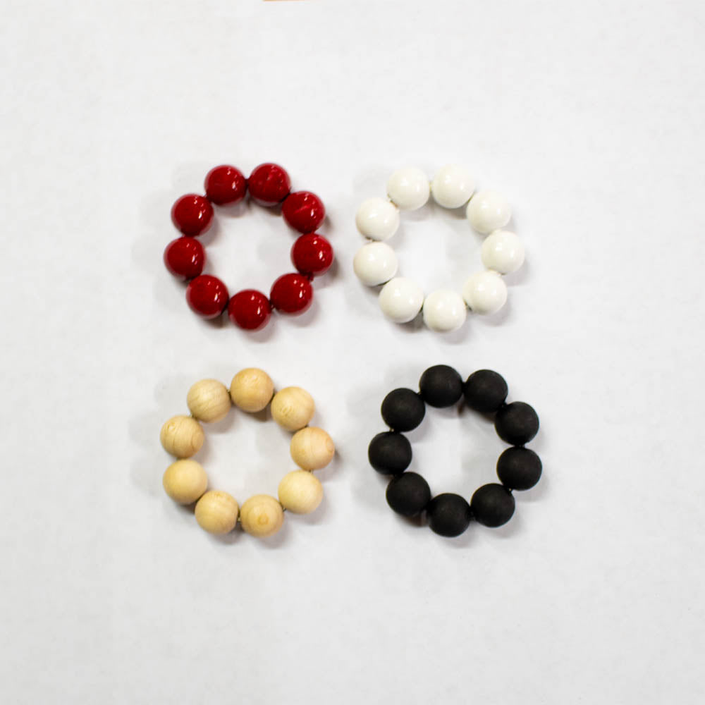 Candle Ring / Napkin Ring - Wood Beads