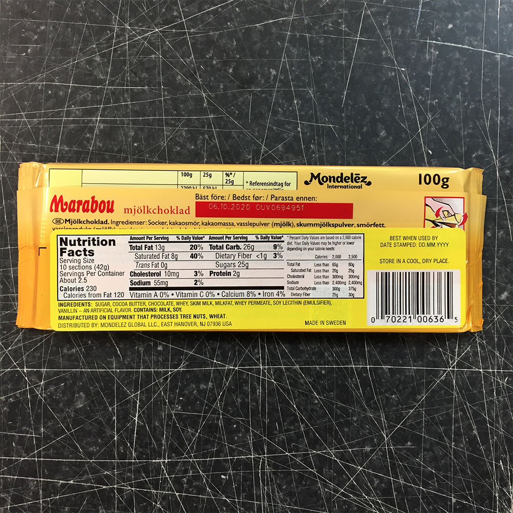 Marabou Milk Chocolate Bar