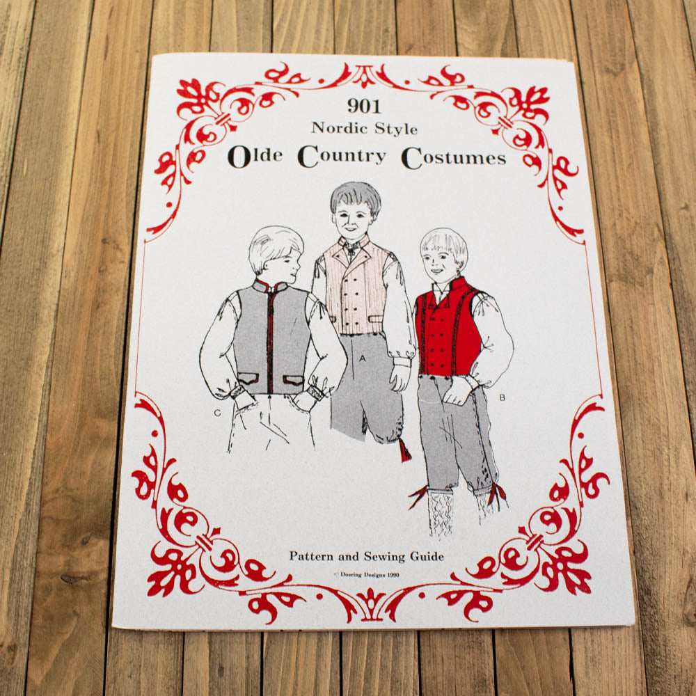 Boys Nordic Folk Costume Vest Pattern