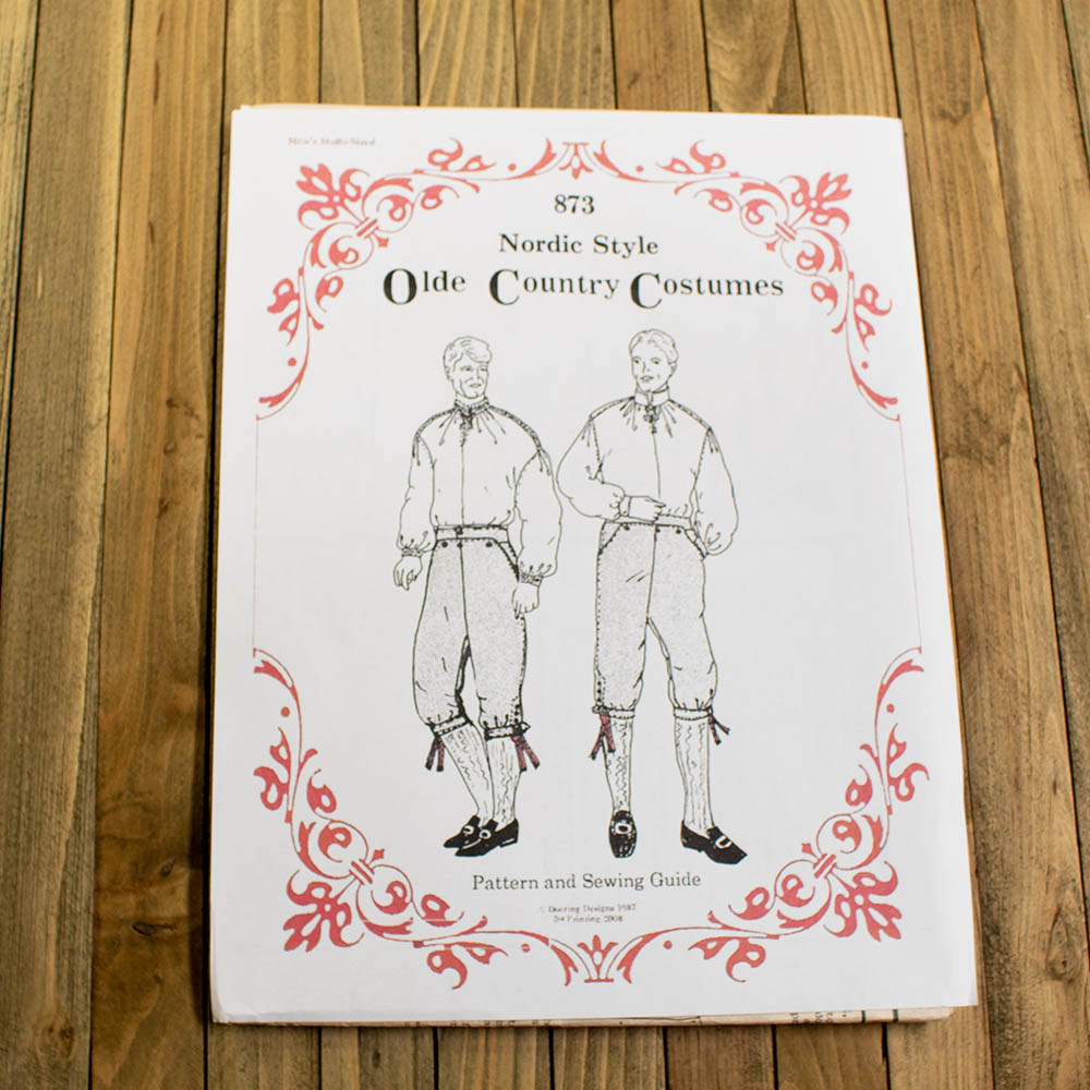 Mens Nordic Folk Costume Shirt & Pants Pattern