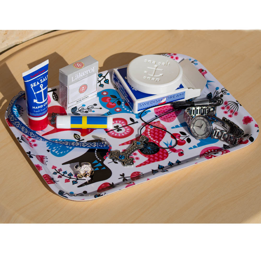 Tray - Floral Dala Horses