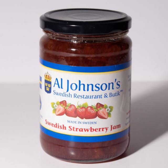 リアル アルジョンソンのスウェーデンのラズベリージャム AL JOHNSON'S SWEDISH RESTAURANT  BUTIK Al  Johnson's Swedish Raspberry Jam - norafleming.com