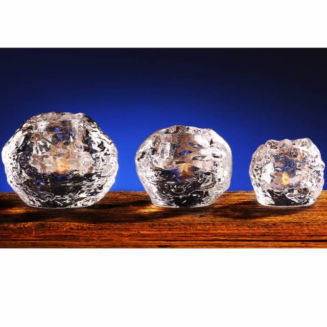 Kosta Boda "Snowball" Crystal Votives