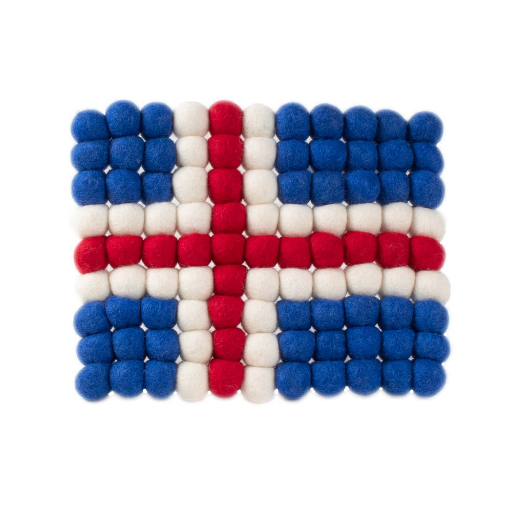 Wool Trivet - Scandinavian Flag