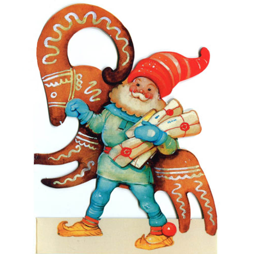 Hemslojd Swedish Gifts: Christmas Cutout - Tomte & Goat